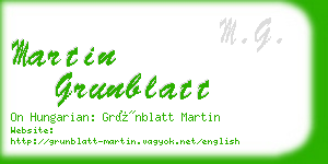 martin grunblatt business card